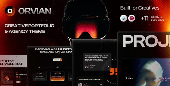 Orvian – Portfolio & Creative Agency WordPress Theme