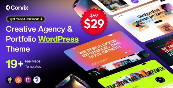 Corvix – Creative Agency & Portfolio WordPress Theme