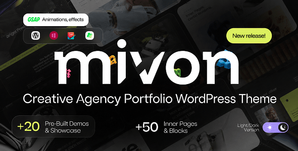 Mivon – Creative Agency Portfolio WordPress Theme