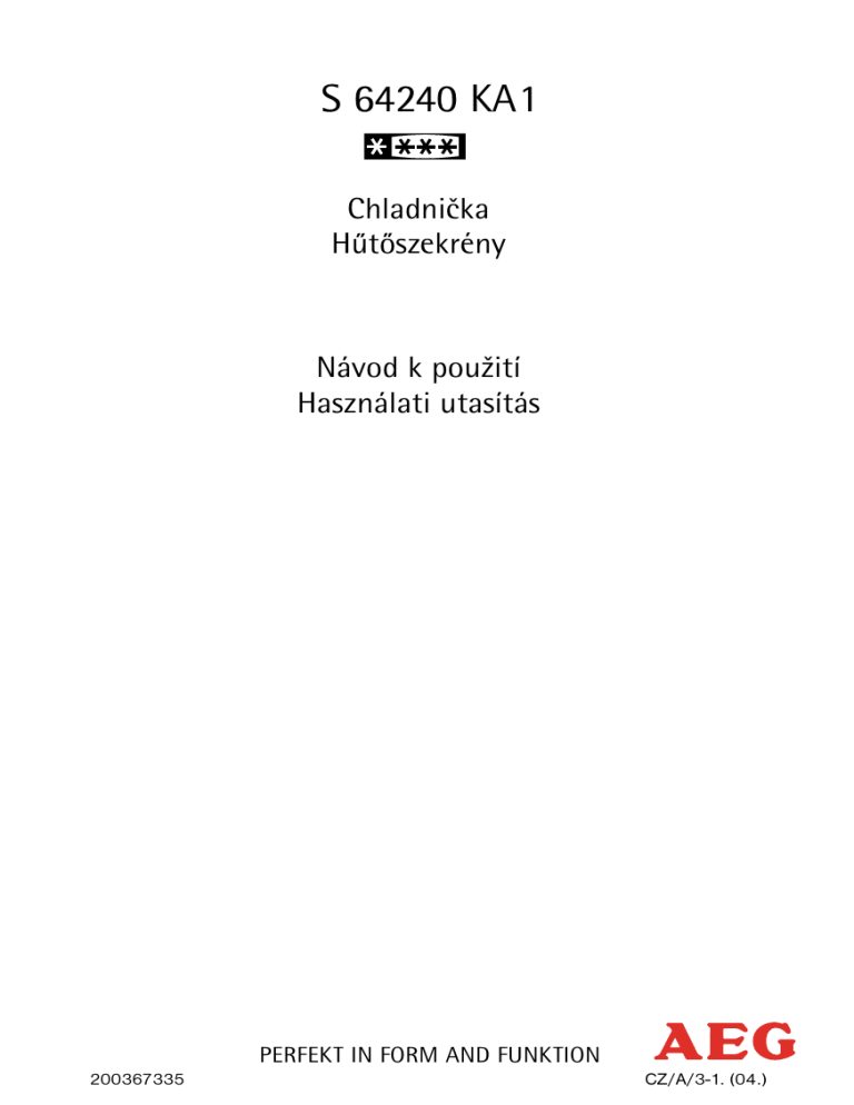 Aeg S64240ka1 User Manual Manualzz