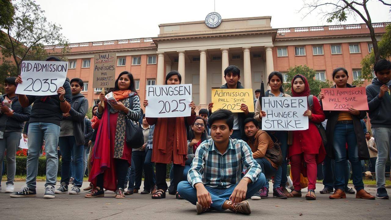 JNU begins PhD admissions for 2025-26; students’ union launches hunger strike, ET Education JNU begins PhD admissions for 2025-26; students’ union launches hunger strike, ET Education