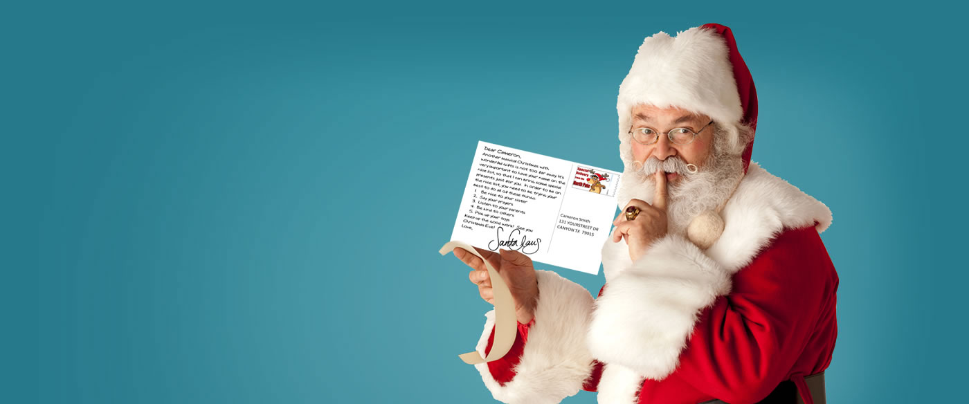 Free postcards from santa