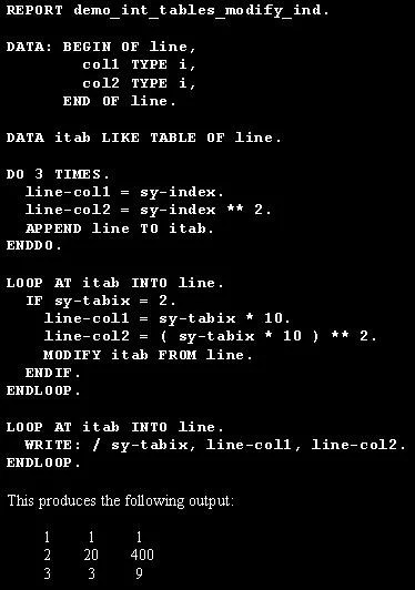 ABAP MODIFY statement - SAP Stack