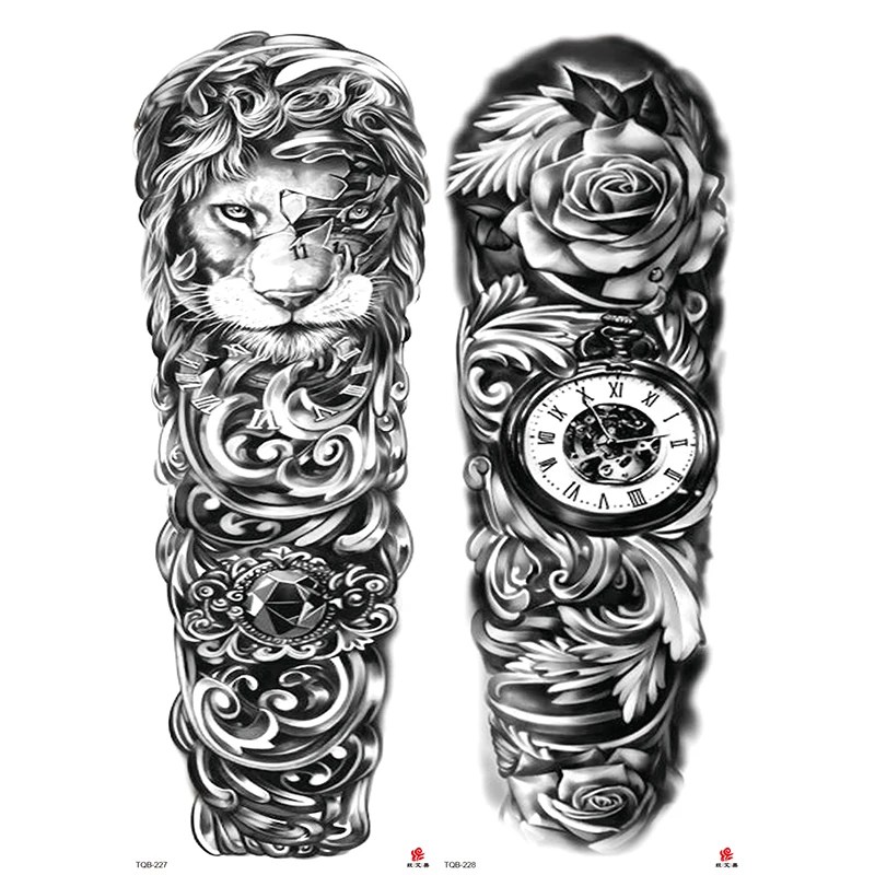 Custom Water Based Men Full Sleeve Temporary Tattoo Sticker Black Cool Skull Horror Stick On Tattoo Arm Sleeve Long Lasting - Buy Waterproof Temporary Tattoo Stickers,Custom Tattoo Sticker Full Sleeve For Men 800_x_800_jpg