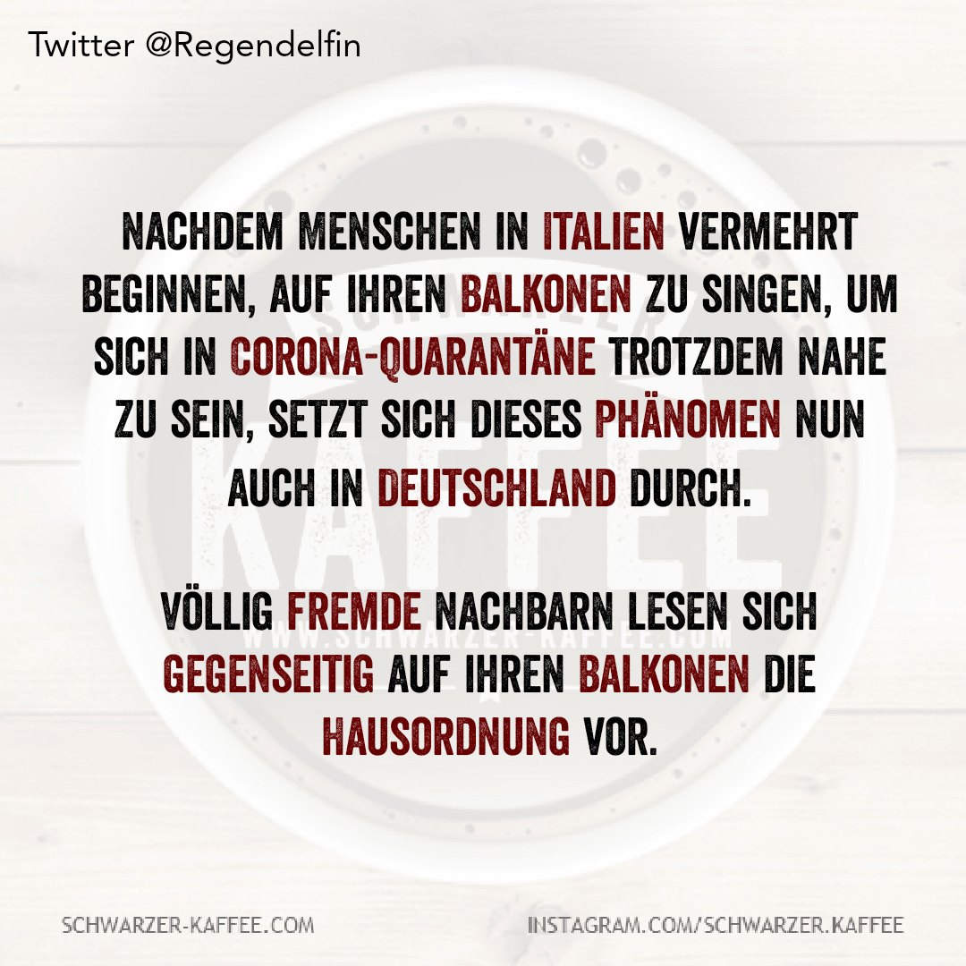 Hausordnung Schwarzer Kaffee