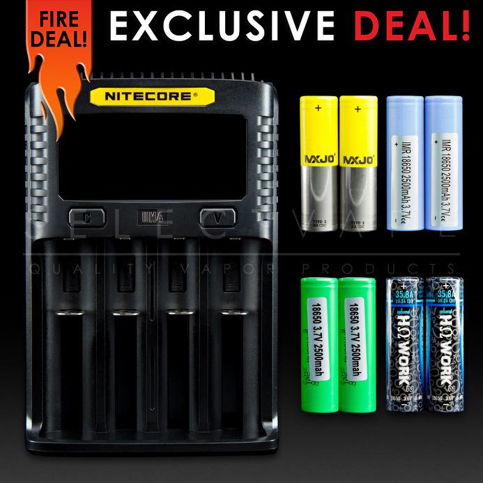 Combo Nitecore Um4 Charger Batteries Select Vape