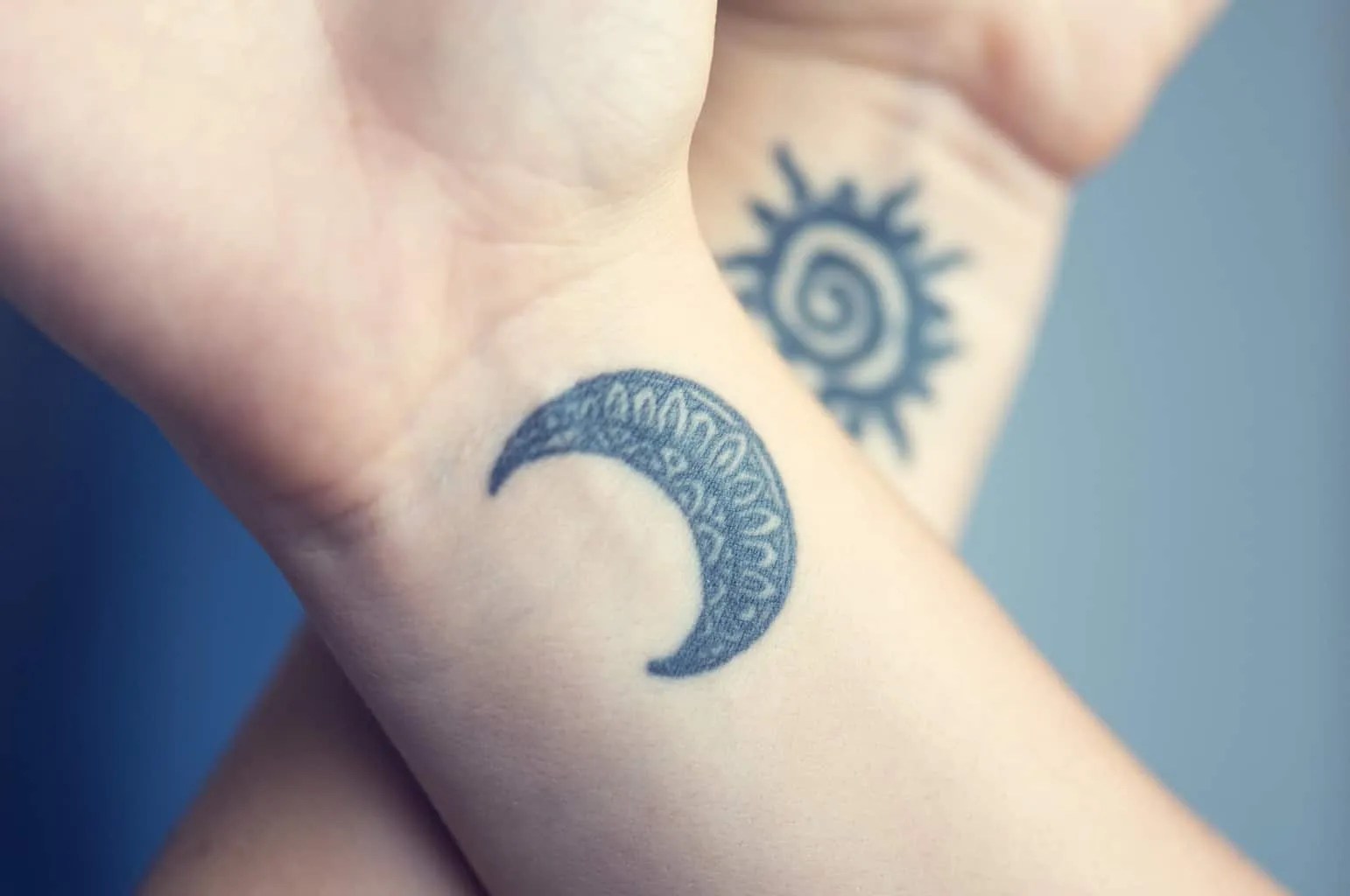 Nature Tattoos: Trees, Waves, Mountains, Crescent Moon And Sun – Self Tattoo