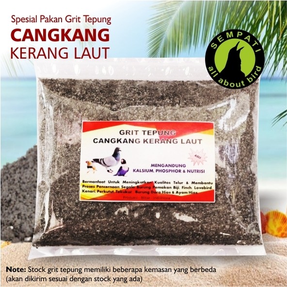 GRIT TEPUNG CANGKANG KERANG LAUT PAKAN BURUNG NUTRISI UNTUK LOVEBIRD KENARI  MERPATI – Sempati Bird Shop