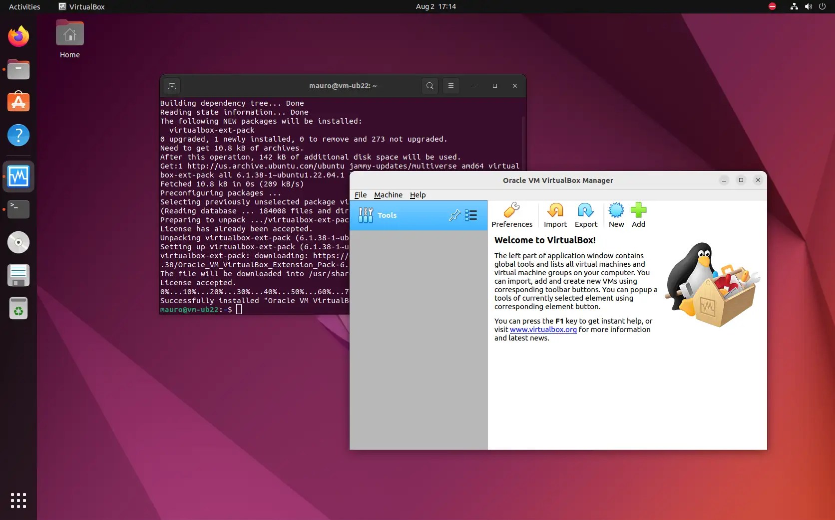 Install Virtualbox Ubuntu
