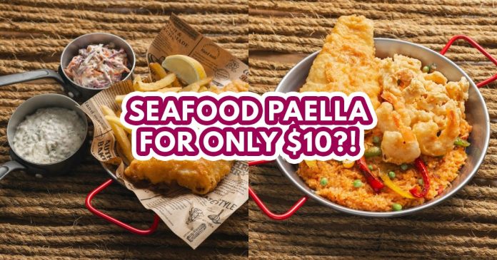 Fin-ery Kitchen — Affordable Spanish and Western fusion stall promoting seafood paella at simply 