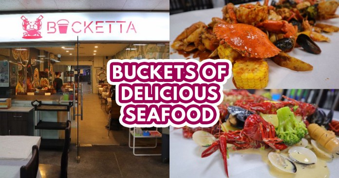 Marinated recent seafood with do-it-yourself thai dips & seafood buckets at Golden Mile Tower