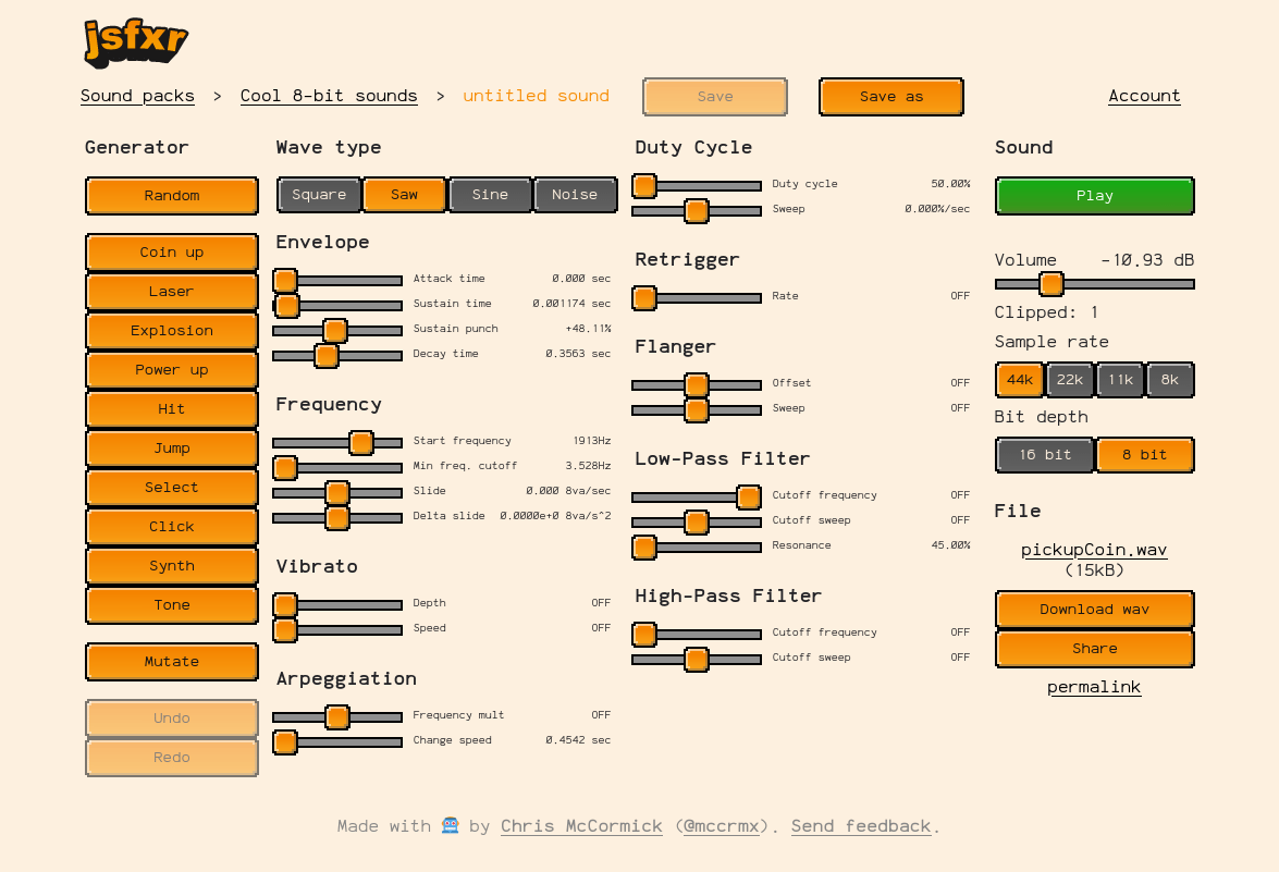 8-bit voice generator