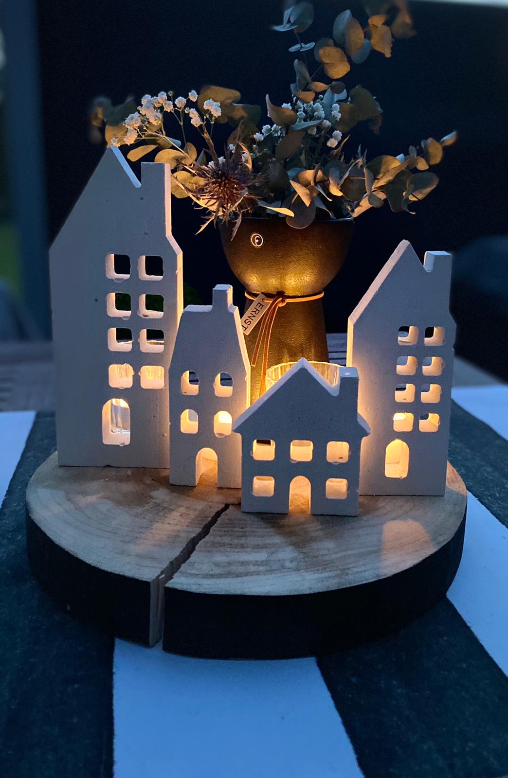 silikon gießform häuser