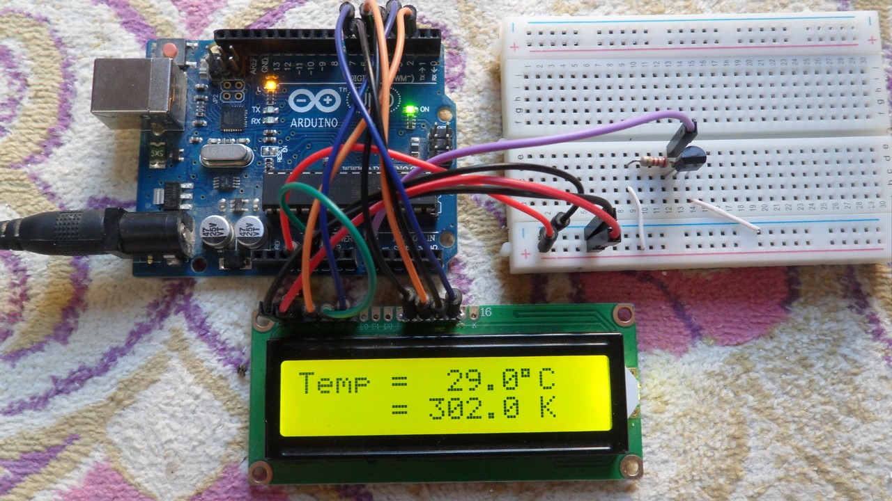 Temperature Sensor Arduino Circuit Diagram - Circuit Diagram