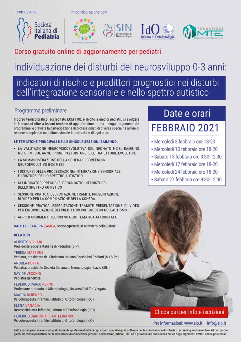 Disturbi Del Neurosviluppo, Ecco Il Corso Gratuito Di Aggiornamento - Società Italiana Di Pediatria 1086_x_768_jpg