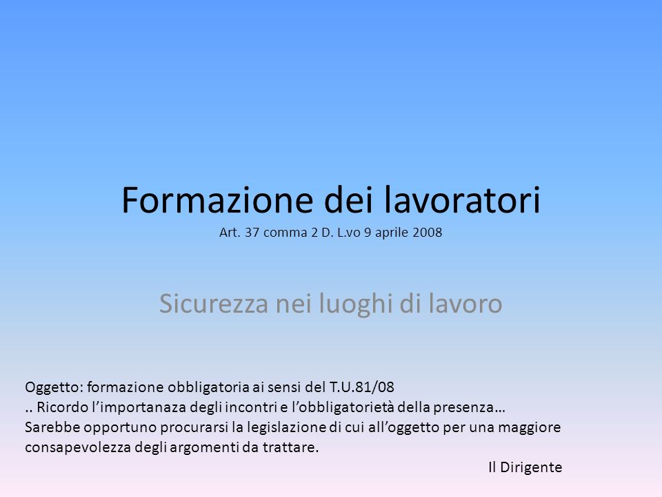 Formazione Dei Lavoratori Art. 37 Comma 2 D. L.vo 9 Aprile Ppt Scaricare 720_x_960_jpg