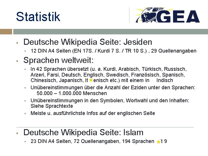 Ziden In Der Weltenzyklopdie Am Beispiel Wikipedia Statistik