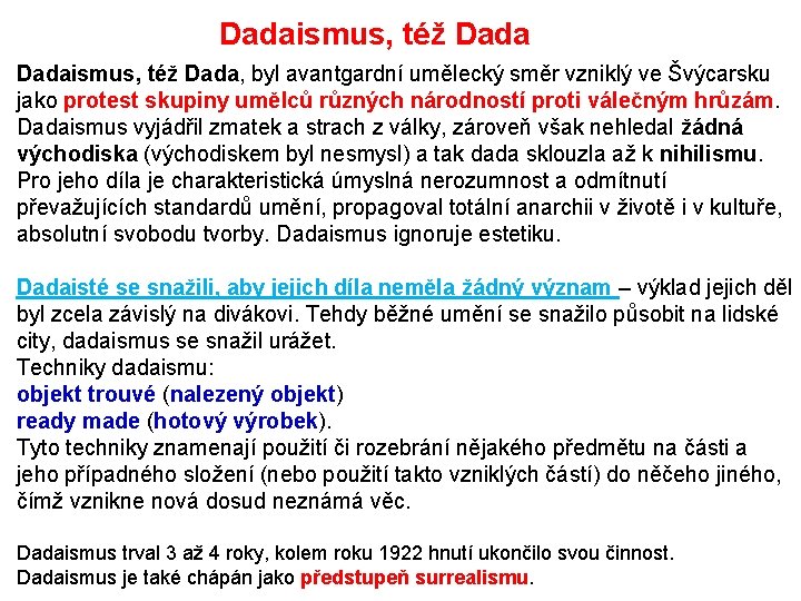 Malstv Mezi Vlkami Dadaismus T Dada Byl Avantgardn