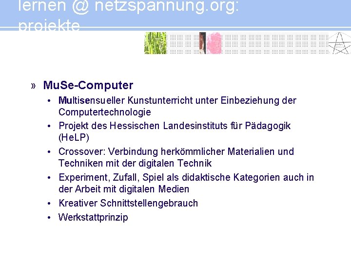 Neue Medien Im Kunst Und Musikunterricht Netzspannung Org