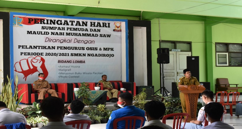 Memperingati Sumpah Pemuda dan Maulid Nabi Muhammad SAW dirangkai dengan  pelantikan OSIS&amp;MPK SMKN Ngadirojo Masa bhakti 2020/2021 | SMK NEGERI  NGADIROJO