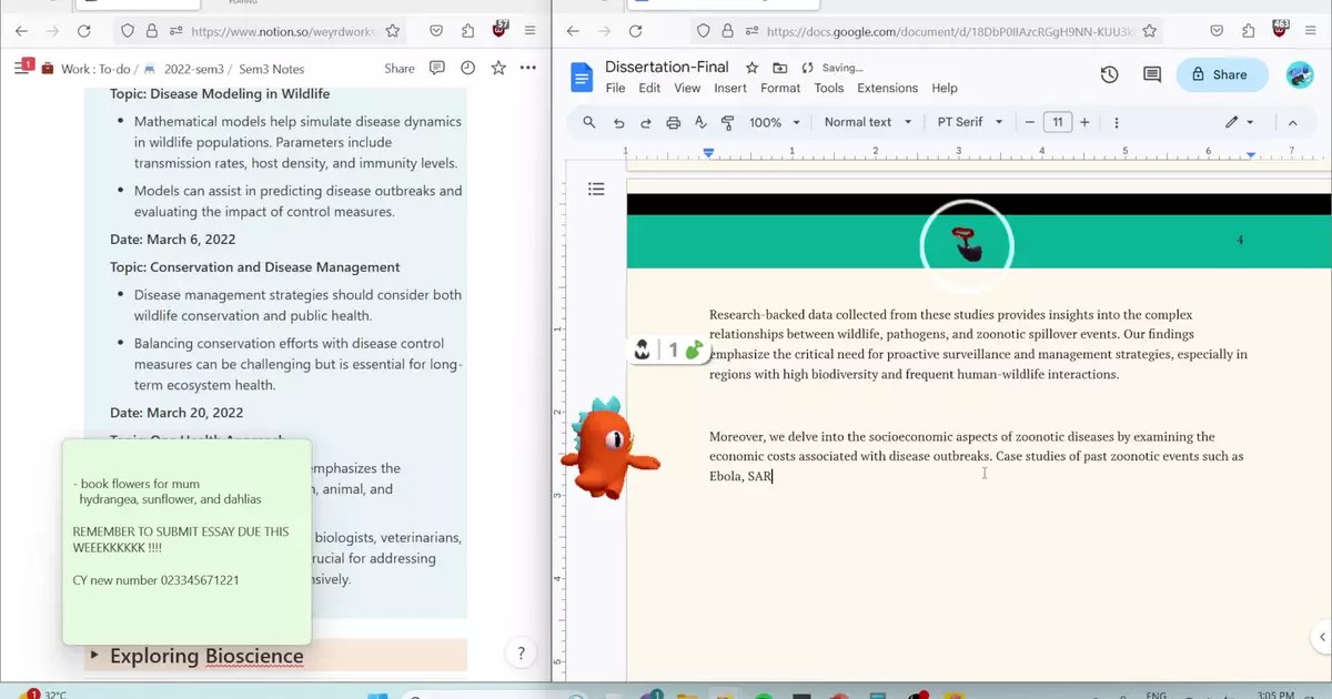 Critique of Weyrdlets Virtual Pet Desktop Game