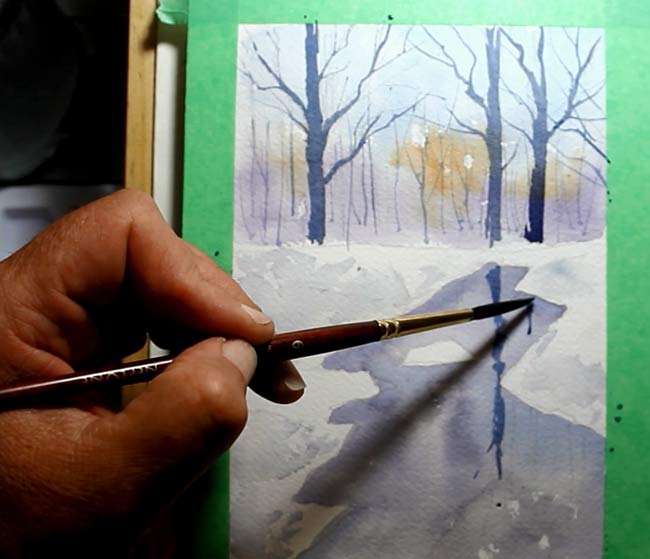 How To Paint Winter Landscapes In Watercolour - Solving Watercolour 559_X_650_jpg