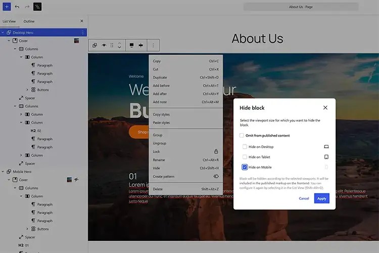 How to Hide WordPress Blocks Based on Device — Speckyboy