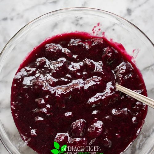 Sugar Free Blueberry Compote, Keto Friendly Spinach Tiger