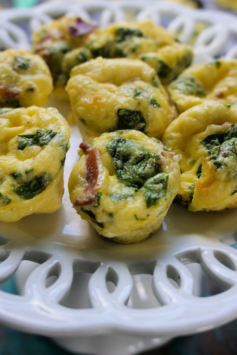 Keto Crustless Spinach Bacon Quiche Bites Spinach Tiger