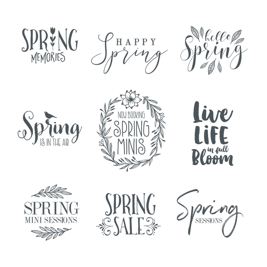 Spring word art