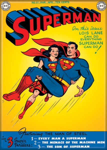 Dc Comics Superman Golden Age Comic Book 57 Cover Refrigerator Magnet Unused Starbase Atlanta