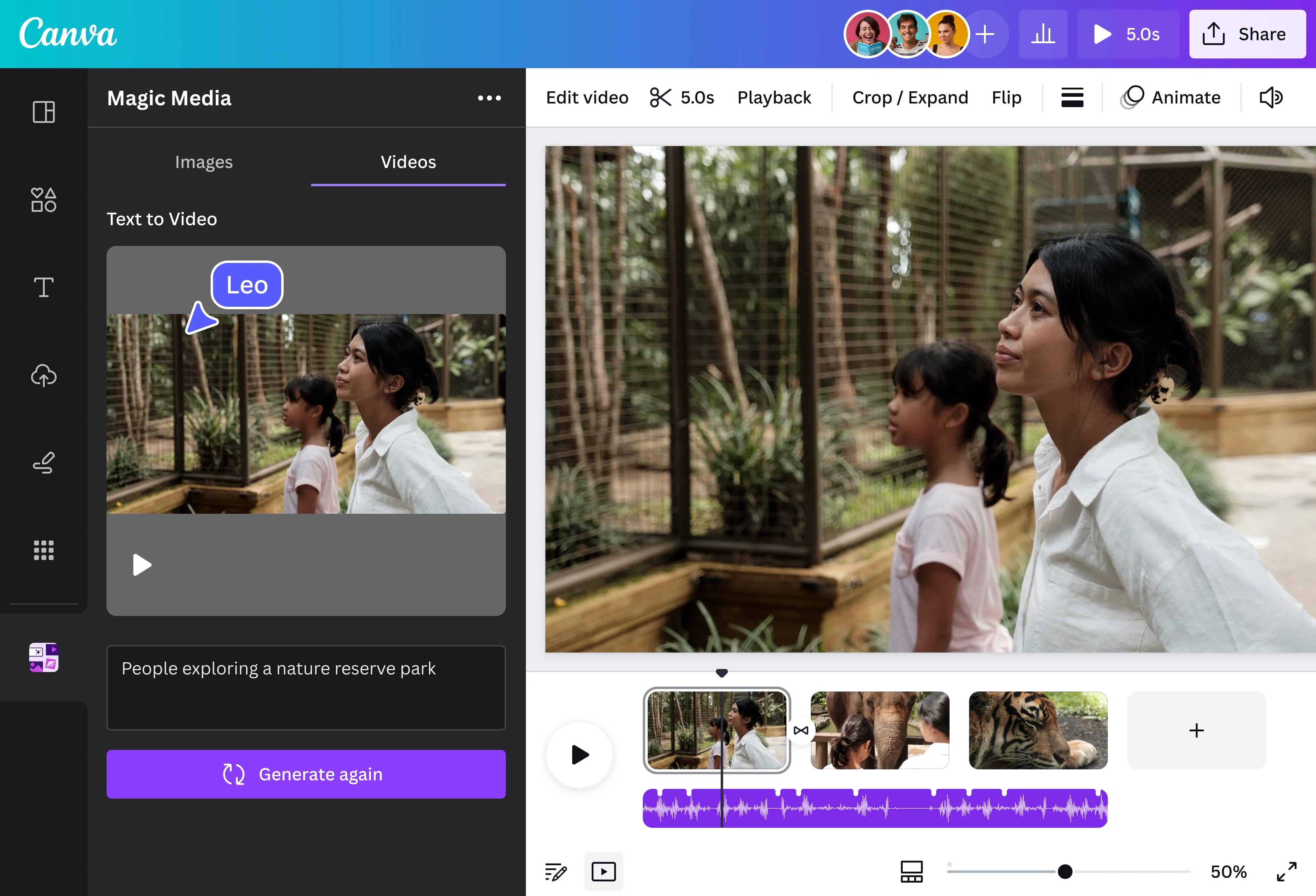 Videos con IA - Generador de video con IA | Canva Expandinator videos