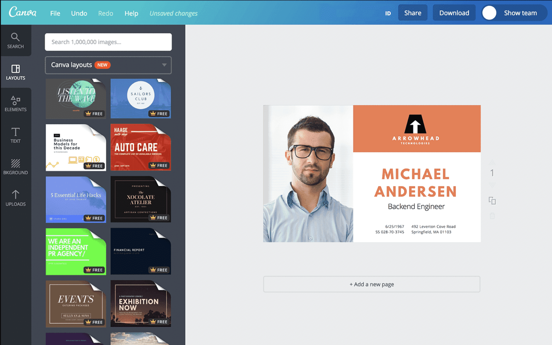 Membuat Desain ID Card Keren Secara Online - Canva