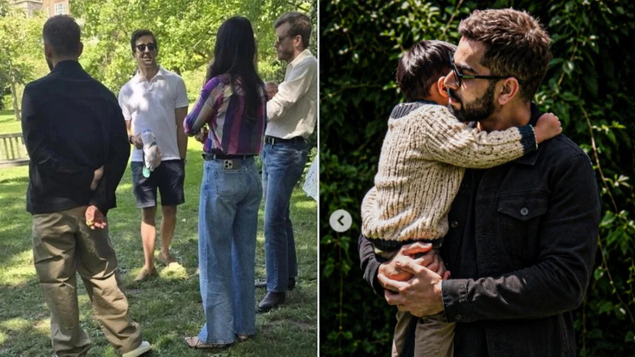 Virat Kohli's heartwarming moments with son Akaay go viral from London park Virat Kohli's heartwarming moments with son Akaay go viral from London park