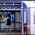 Waiting for the #2 train.