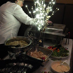 Barbra enjoying the delicious food