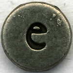 Pewter Letter e