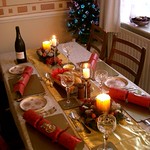 xmas dinner table