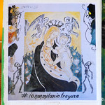 Roma. Ponte Argonauta. Street art. Freely inspired by Pisanello, "Madonna della quaglia" for #iononmilasciofregare. By Lus57