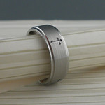 Titanium Wedding Ring Crosses