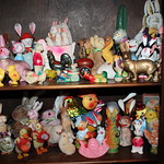 Easter on 2 whole shelves now. Imagine that! Didn't even get put out this year because of the reno