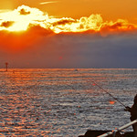 Fishing from The Jetty Pre to Post Sunrise &ldquo;Magic Hour&rdquo; at Barnegat Lighthouse State Park of New Jersey (Long Beach Island)