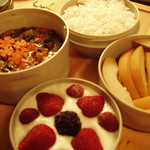 Friday, improvised black bean soup and rice