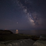 Mars & Milky Way over the Atlantic Ocean