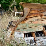 The wreck of a small boat