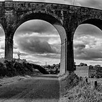 TASSAGH VIADUCT NEAR KEADY CO. ARMAGH IN BLACK AND WHITE PANO