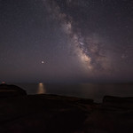 Mars & the Milky Way over the Atlantic Ocean