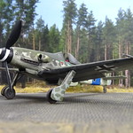 1:72 Focke Wulf Fw 190E-2; aircraft &ldquo;Black 5+●&rdquo;, mount of Gefreiter Werner Achenbach, of the Luftwaffe's 14./JG54; M&uuml;nster-Handorf, summer 1945 (Whif/modified Academy kit)