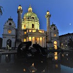 Wien, 4. Bezirk (the art of Baroque buildings of Vienna), Karlskirche, chiesa di San Carlo Borromeo, Iglesia de San Carlos Borromeo (Viena), &Eacute;glise Saint-Charles-Borrom&eacute;e (Vienne), St. Charles's Church, Vienna (Karlsplatz)