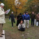 Mr. Pearson tells the crowd about his forebear, Andrew H. Green
